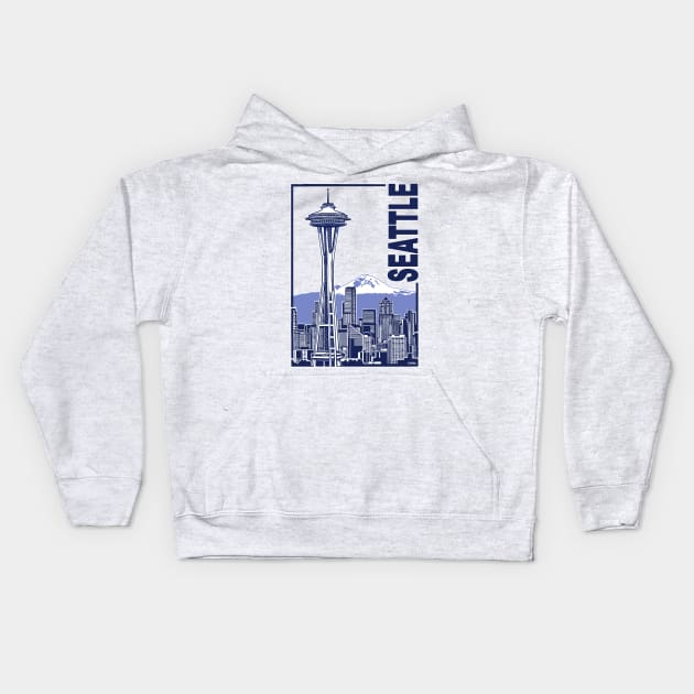 Seattle Kids Hoodie by NewSignCreation